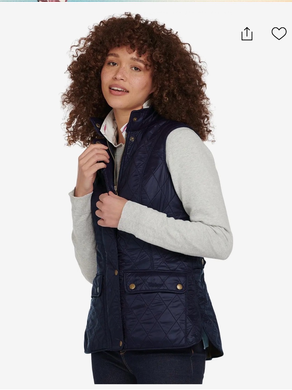 Barbour Navy Wray Gilet Women’s Vest US 6 / UK 10 - AS IS! Zipper needs repair